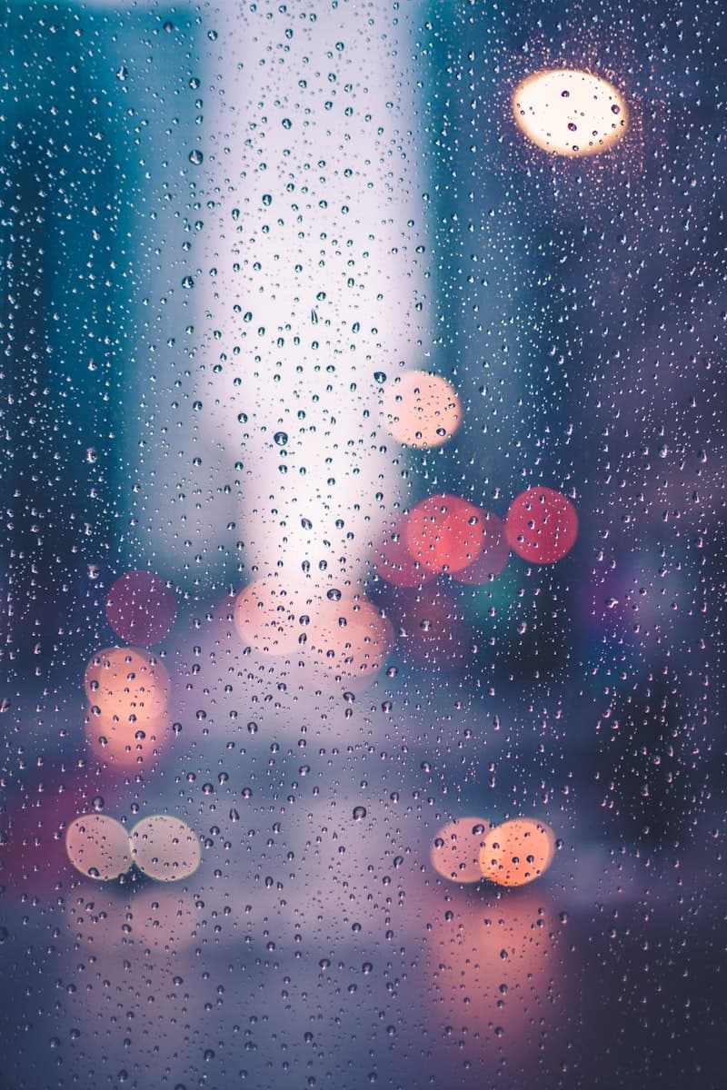 Rain on window